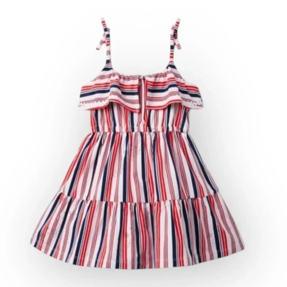 Janie and Jack Americana girls New Nautical sundress, Red, Blue, White- 6 - Picture 2 of 9